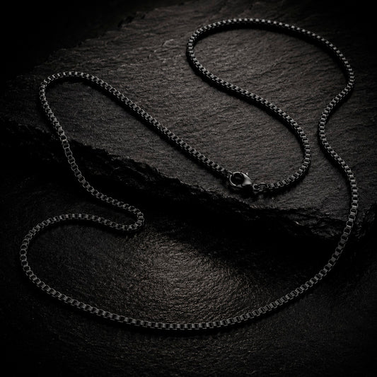 Box 60 – Venezianerkette Edelstahl 1,9 mm 60 cm | Silber, Gold & Schwarz
