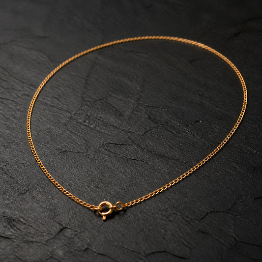 Gold Chain 1.8 - 925 Silber vergoldet Panzerkette