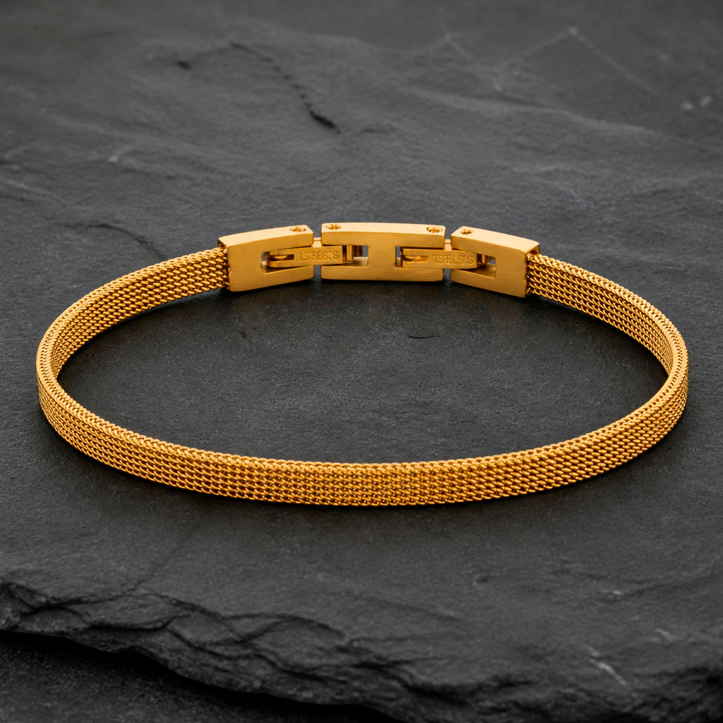Frank 1967 Milano 3.7 - Milanaise Armband Herren Silber & Gold