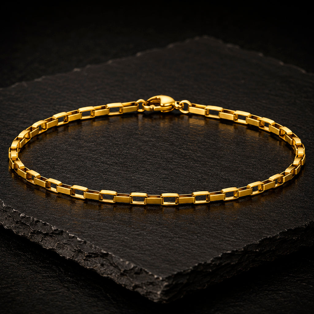 Schlichtes Frank 1967 Gold Line Edelstahlarmband für Herren in goldener und silberner Ausführung.