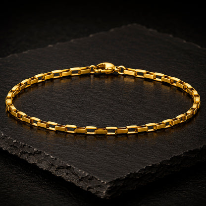 Schlichtes Frank 1967 Gold Line Edelstahlarmband für Herren in goldener und silberner Ausführung.
