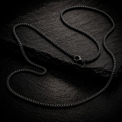 Box 60 – Venezianerkette Edelstahl 1,9 mm 60 cm | Silber, Gold & Schwarz