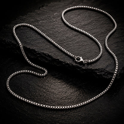 Box 60 – Venezianerkette Edelstahl 1,9 mm 60 cm | Silber, Gold & Schwarz