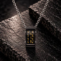 Elegante Carbon Yellow Steel Kette aus Edelstahl mit Carbon-Einlagen