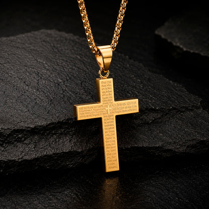 Cross 60 - Halskette Edelstahl Kreuz-Anhänger 60 cm | 3 Farben