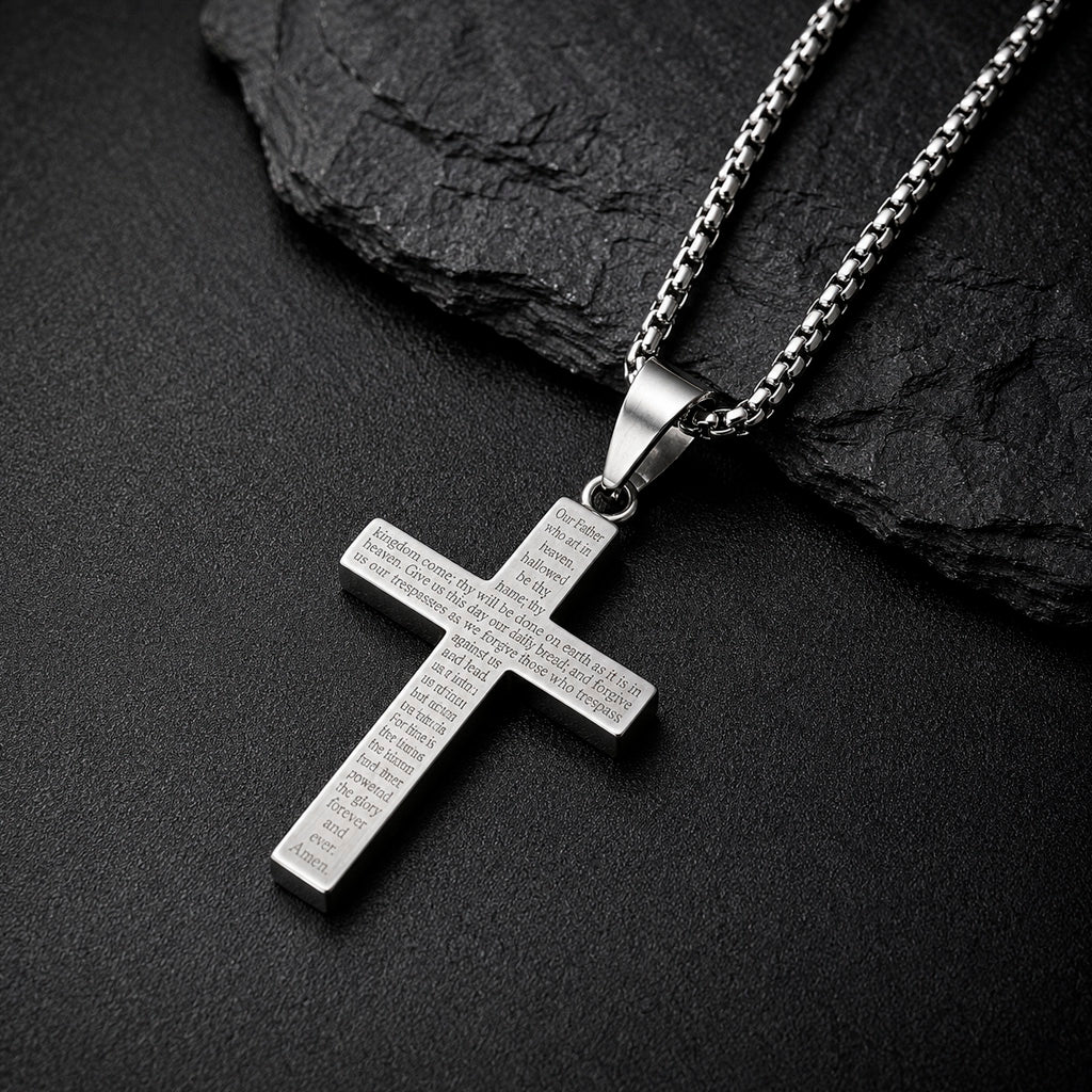 Cross 60 - Halskette Edelstahl Kreuz-Anhänger 60 cm | 3 Farben