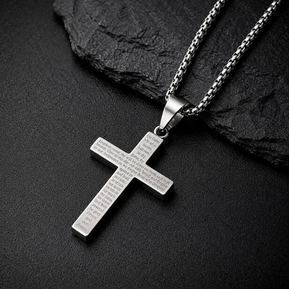 Cross 60 - Halskette Edelstahl Kreuz-Anhänger 60 cm | 3 Farben