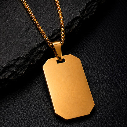 Dog Tag 55 - Halskette Edelstahl Dog-Tag gravierbar | 3 Farben