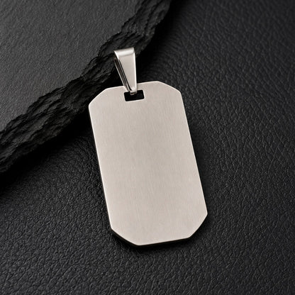 Dog Tag 55 - Halskette Edelstahl Dog-Tag gravierbar | 3 Farben