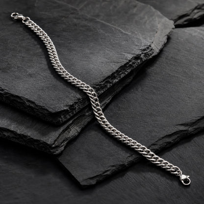 Steel Link - Edelstahl-Kettenarmband für Herren mit Karabinerverschluss
