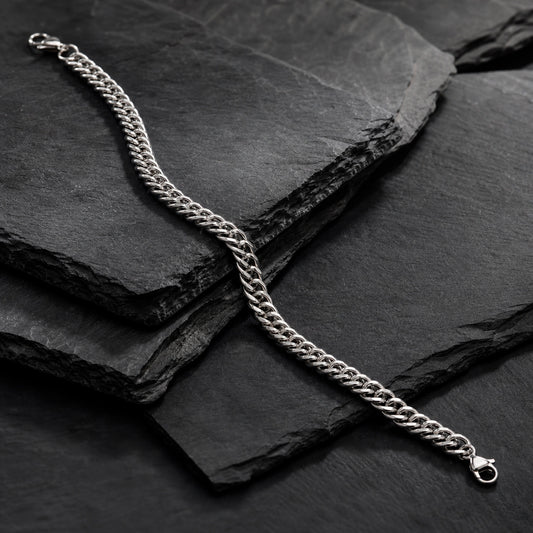 Steel Link - Edelstahl-Kettenarmband für Herren mit Karabinerverschluss
