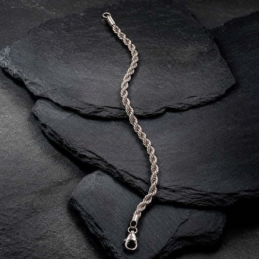 Rope Steel - Edelstahl-Kettenarmband im Kordeldesign für Herren