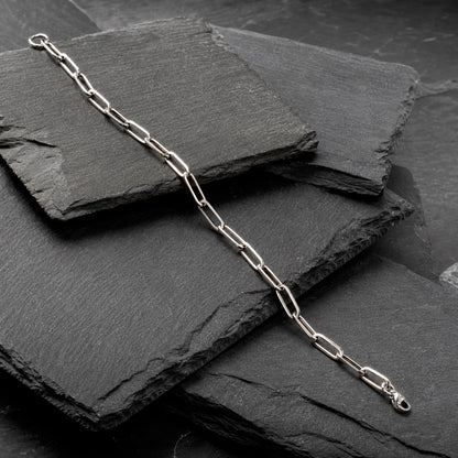 Urban Clip - Edelstahl-Armband für Herren im Paperclip-Style mit Karabinerverschluss