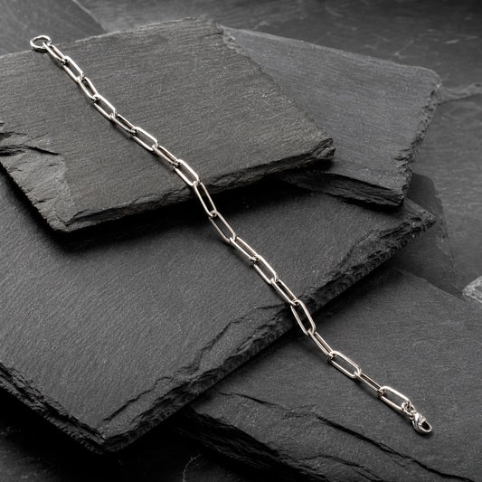 Urban Clip - Edelstahl-Armband für Herren im Paperclip-Style mit Karabinerverschluss