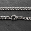 Herren Halskette mit Karabiner Verschluss auf Schieferplatte