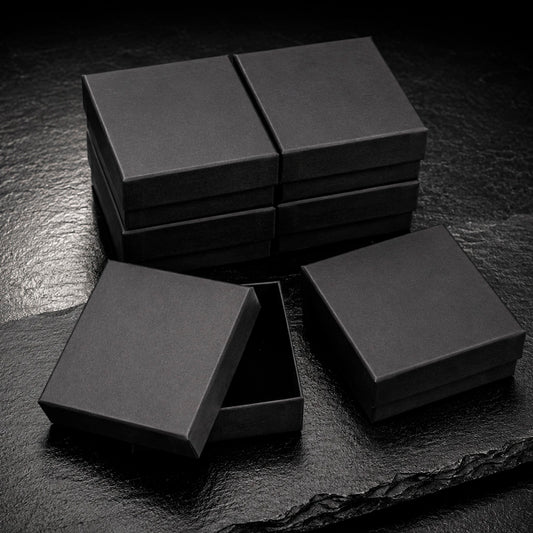 Black Vault Pro Square - Schmucketui für Halsketten schwarz mit Samteinlage