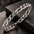 Steel Figaro Line Armband aus Edelstahl mit Karabinerverschluss