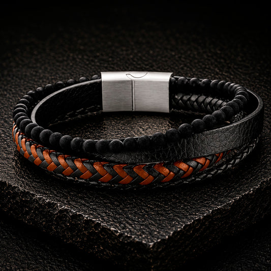 Frank 1967 Noir Lederarmband von MANAVARO in attraktiven Farben