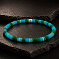 Frank 1967 Multicolor Disc-Beads 6 mm Armband mit Edelstahl-Mittelstück