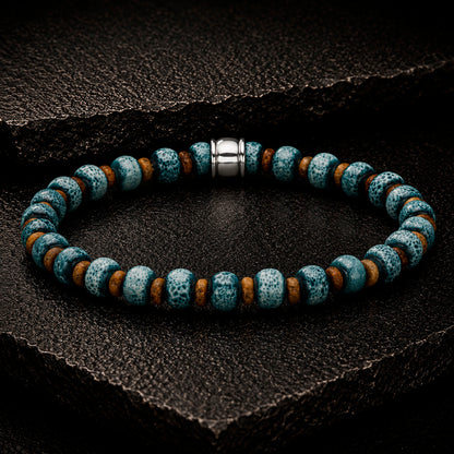 Frank 1967 ColorSphere Beads Armband mit Edelstahl und Keramiksteinen
