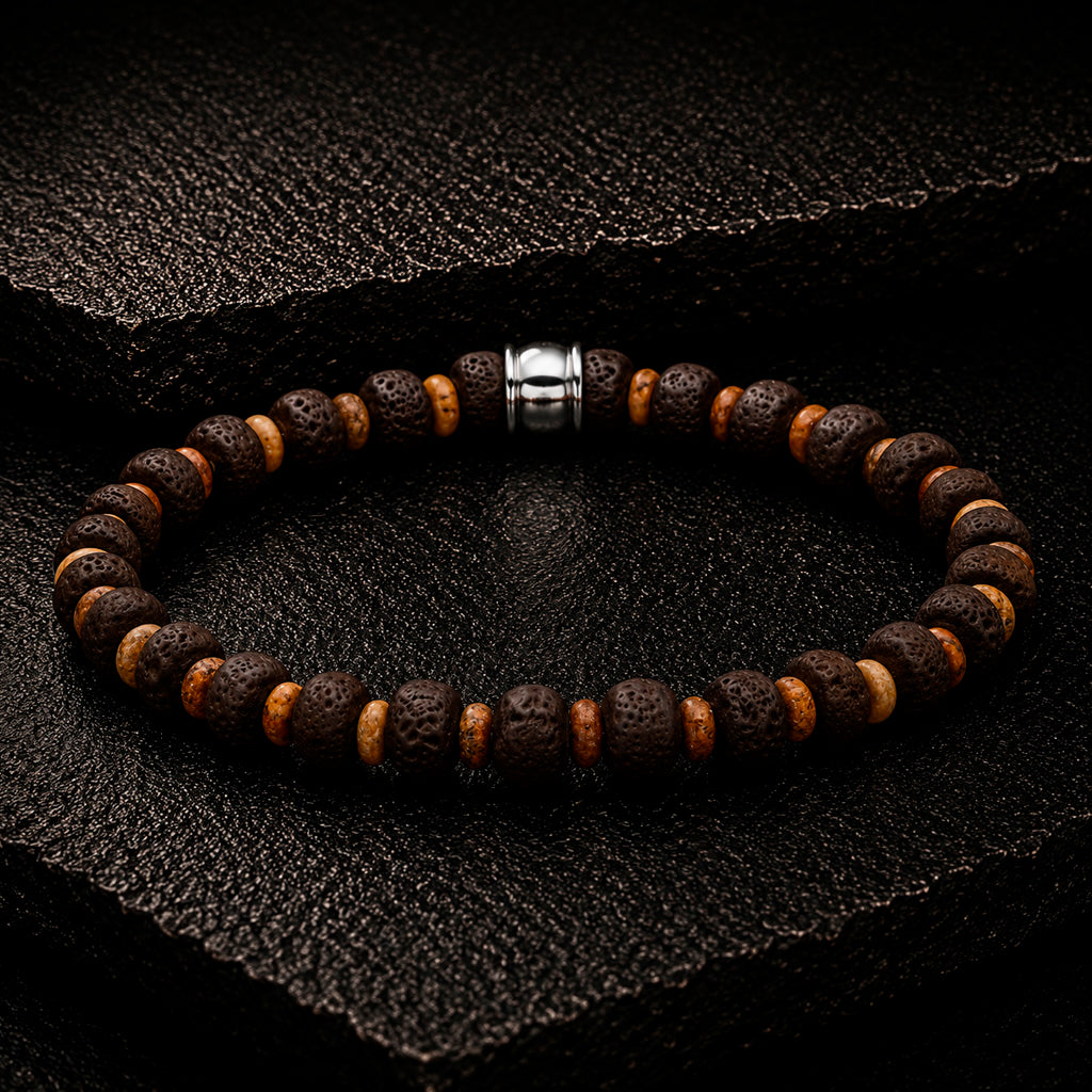 Frank 1967 ColorSphere Beads 6 mm Armband mit Edelstahl
