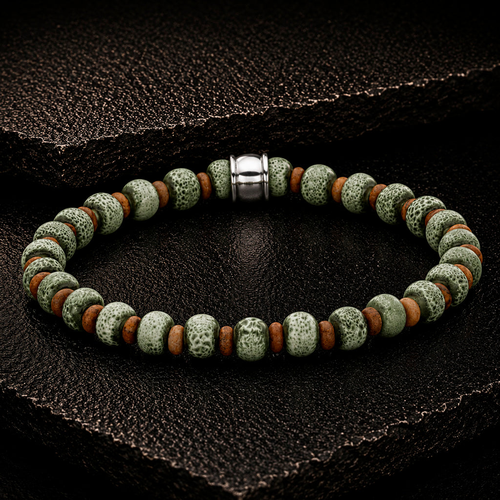 Frank 1967 ColorSphere Beads 6 mm Armband mit Edelstahl