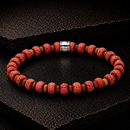 Frank 1967 ColorSphere Beads 6 mm Armband mit Edelstahl
