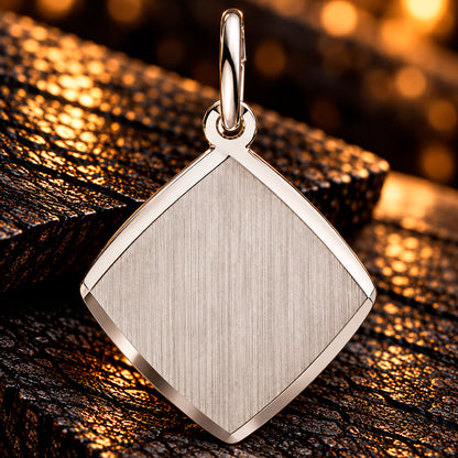 Zodiac Diamond Line Anhänger 925 Silber rhodiniert 14,9 mm gravierbar