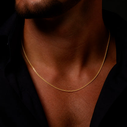 Gold Chain 1.2 - 925 Silber vergoldet Panzerkette