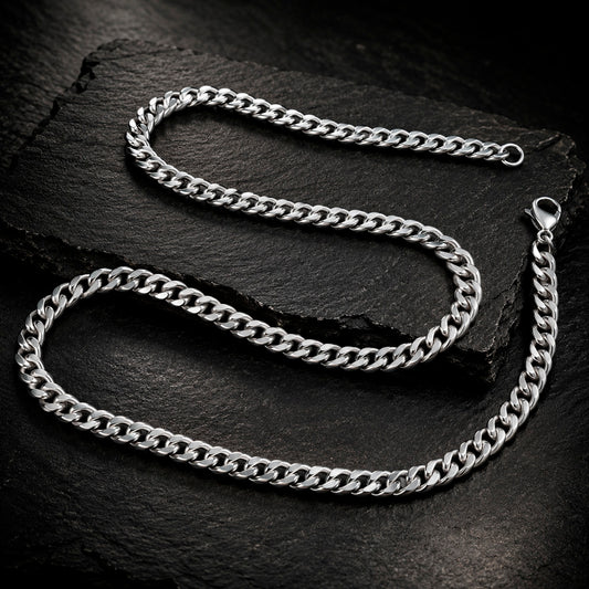 Silver Chain 2.2 von MANAVARO - elegante Edelstahl Panzerkette für Herren