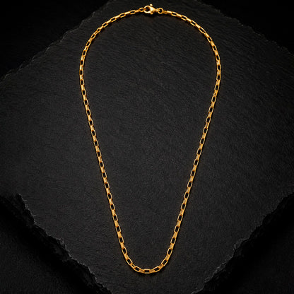 Frank 1967 Gold Line - Edelstahl Halskette Herren Silber & Gold
