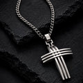 Zeeme Cross - Halskette Edelstahl Kreuz-Anhänger 50 cm
