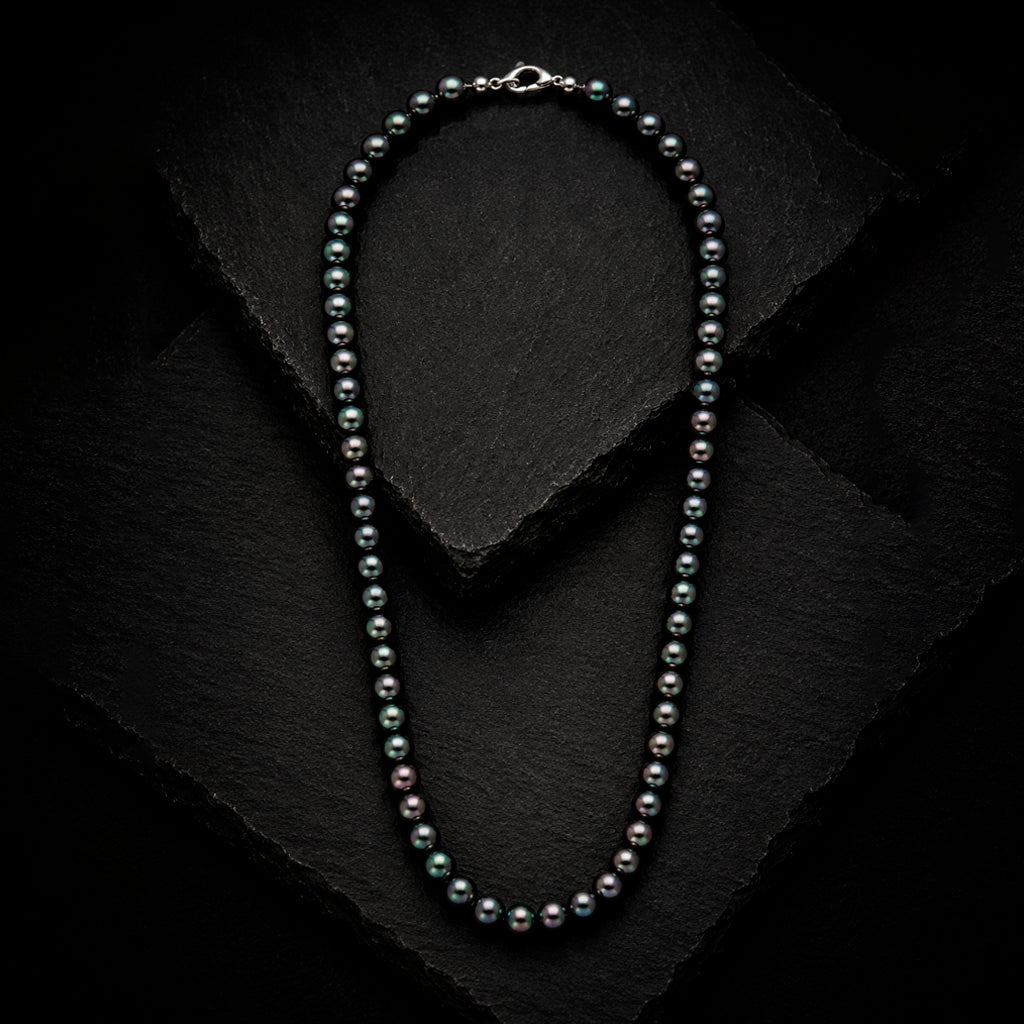 Frank 1967 Noir Pearl 6M edle Perlenkette für Männer