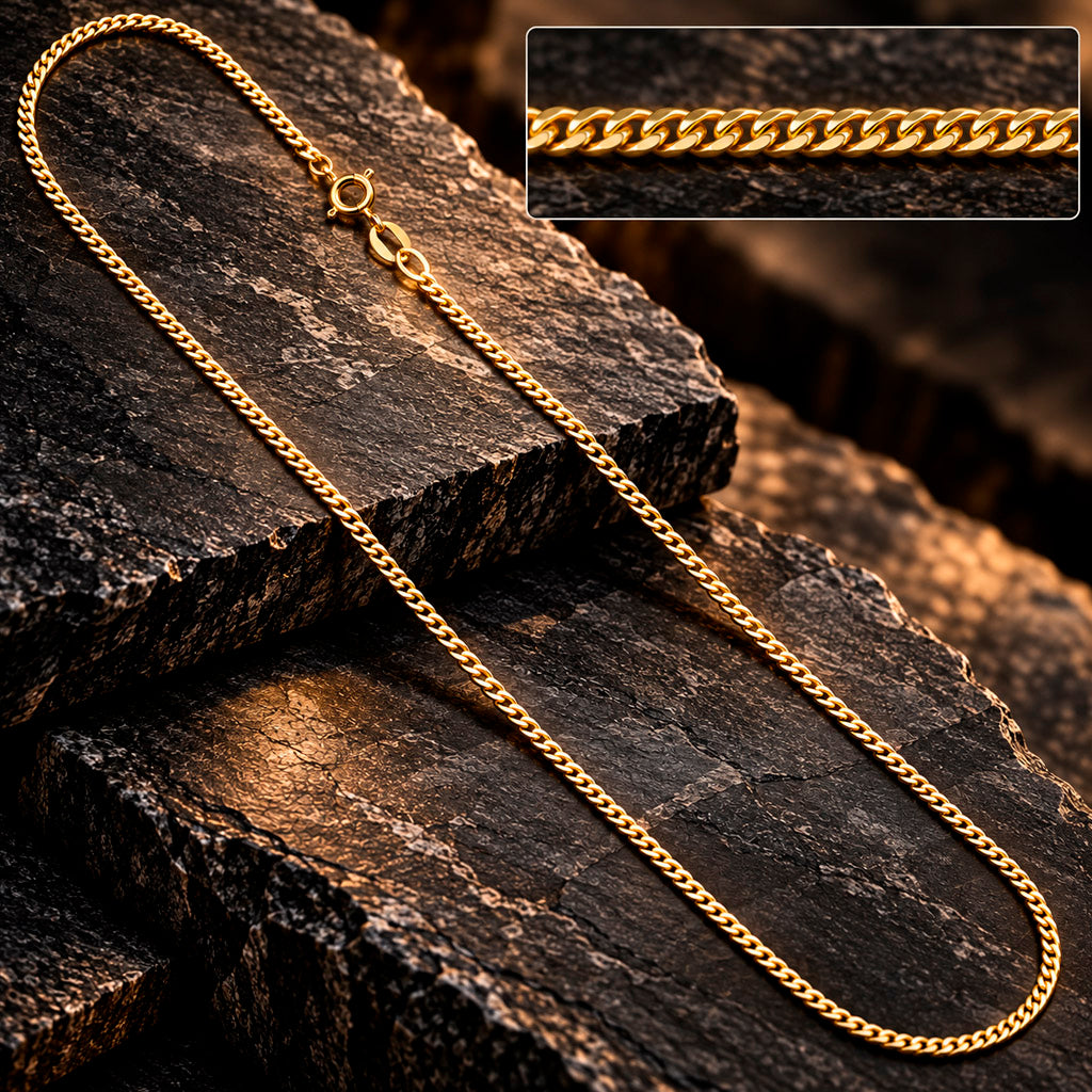 Gold Panzer Line Kette 333 Gelbgold 36-50 cm 1,7 mm
