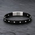 Frank 1967 Rivet Leather - Lederarmband Herren mit Nieten Edelstahl