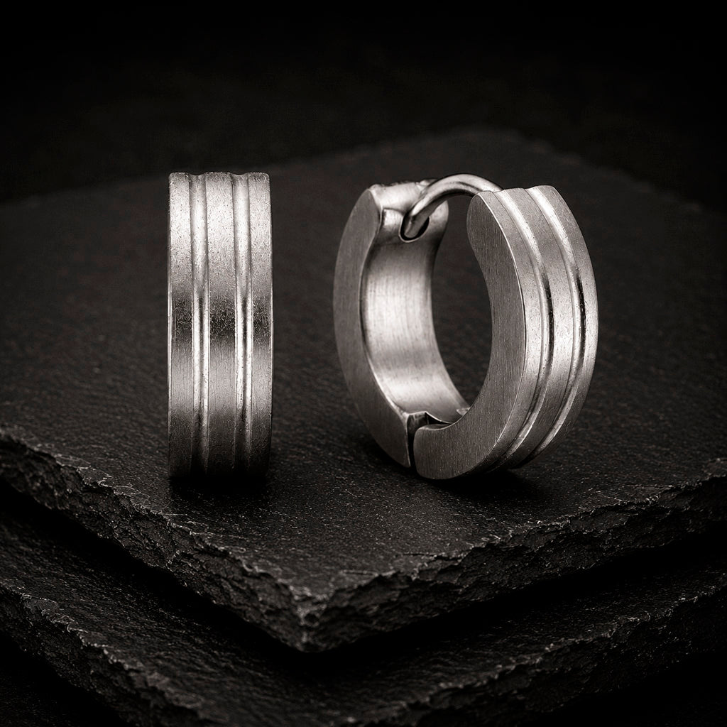 Frank 1967 Noir Hoops Klappcreolen