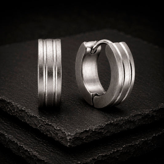Frank 1967 Noir Hoops Klappcreolen