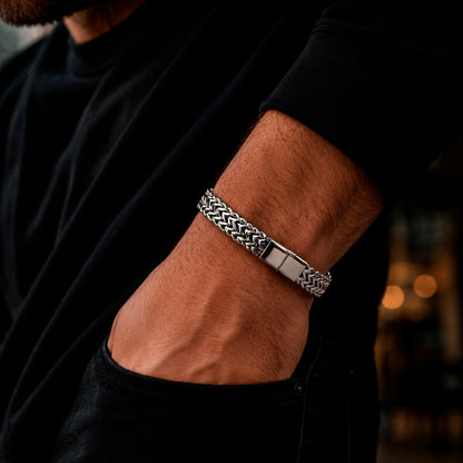 Steel Lock - Edelstahlarmband Herren mit Magnetverschluss gravierbar