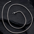 Rope Steel Long - Edelstahl-Halskette im Kordeldesign für Herren