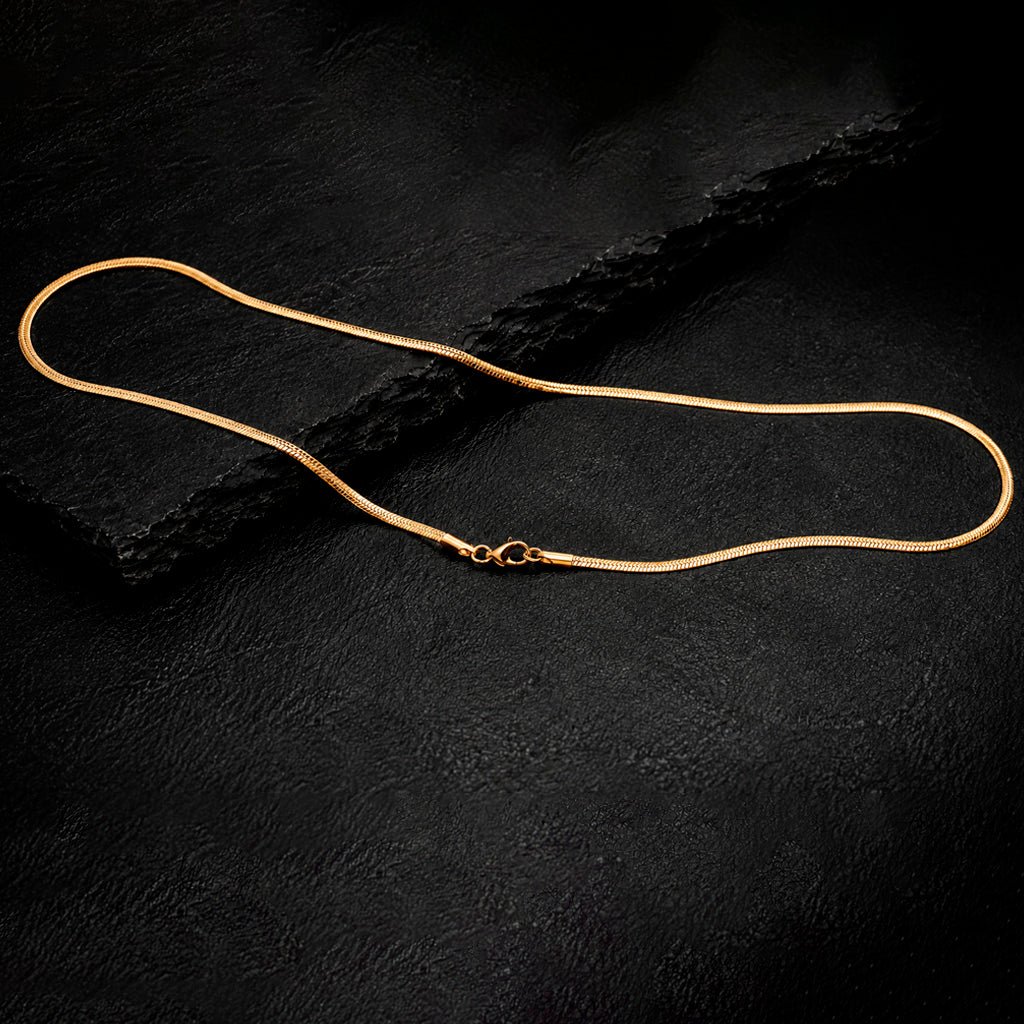 Snake 60 - Schlangenkette Edelstahl 3 mm 60 cm | Silber, Gold & Schwarz