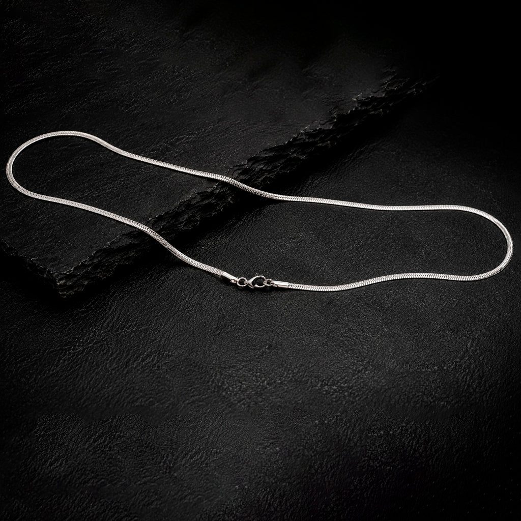 Snake 60 - Schlangenkette Edelstahl 3 mm 60 cm | Silber, Gold & Schwarz