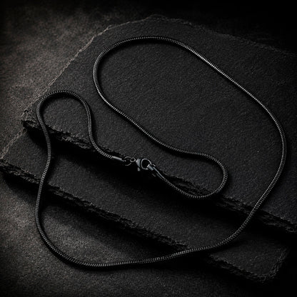 Snake Fine 60 - Schlangenkette Edelstahl 1,6 mm 60 cm | Silber, Gold & Schwarz