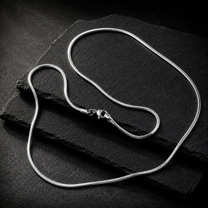 Snake Fine 60 - Schlangenkette Edelstahl 1,6 mm 60 cm | Silber, Gold & Schwarz