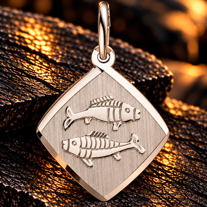 Zodiac Diamond Line Anhänger 925 Silber rhodiniert 14,9 mm gravierbar