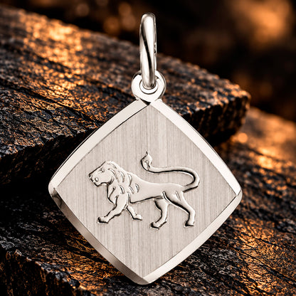 Zodiac Diamond Line Anhänger 925 Silber rhodiniert 14,9 mm gravierbar