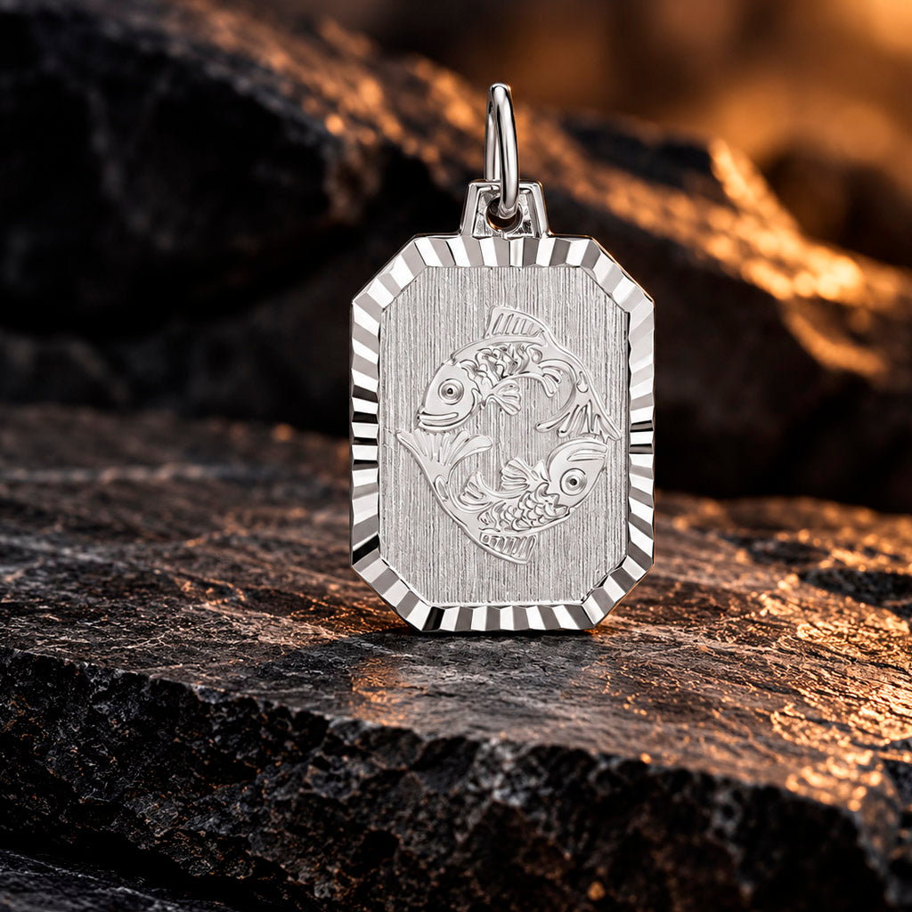 Zodiac Silver Line Sternzeichen Anhänger 925 Sterlingsilber 22 mm x 12,8 mm