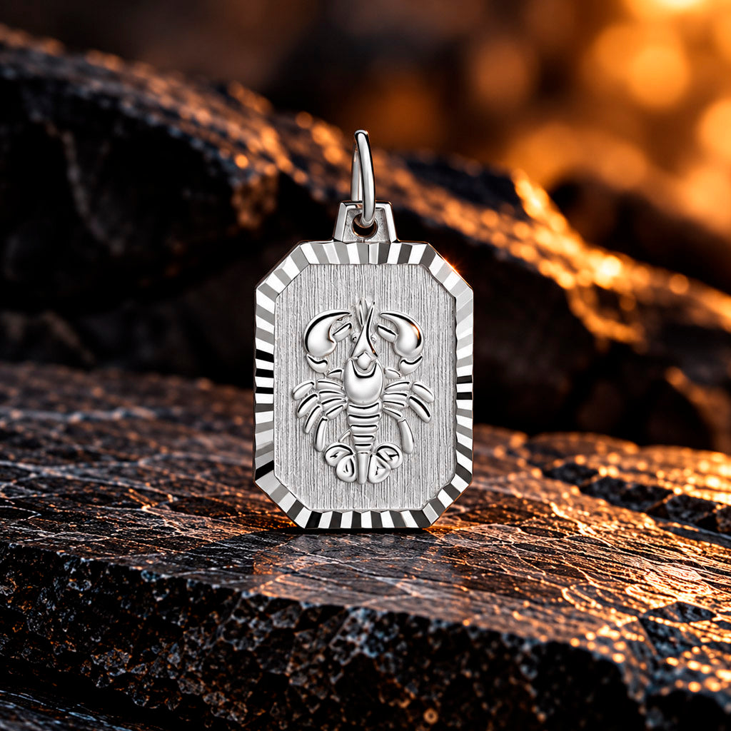 Zodiac Silver Line Sternzeichen Anhänger 925 Sterlingsilber 22 mm x 12,8 mm