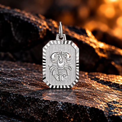 Zodiac Silver Line Sternzeichen Anhänger 925 Sterlingsilber 22 mm x 12,8 mm