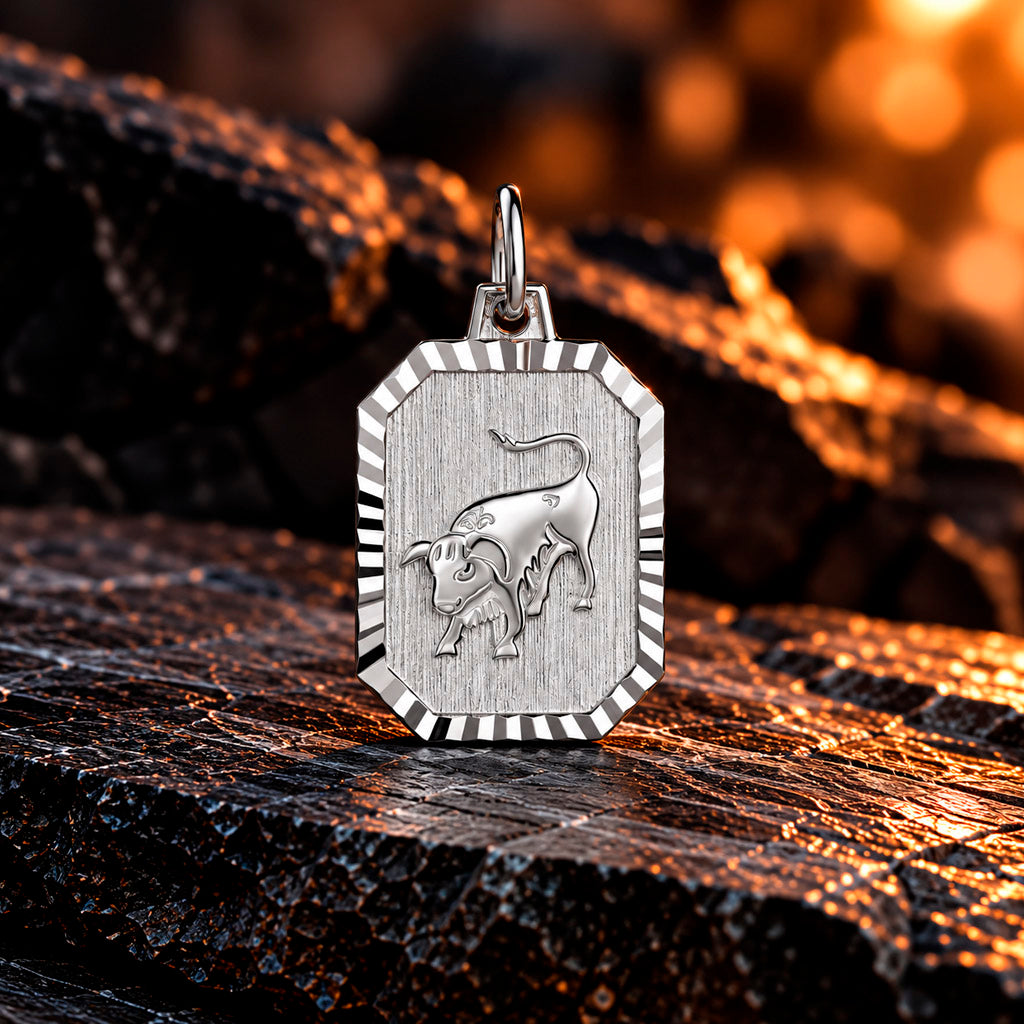 Zodiac Silver Line Sternzeichen Anhänger 925 Sterlingsilber 22 mm x 12,8 mm