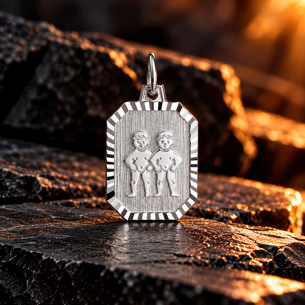 Zodiac Silver Line Sternzeichen Anhänger 925 Sterlingsilber 22 mm x 12,8 mm